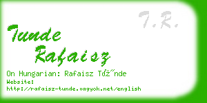 tunde rafaisz business card